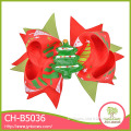 Pretty red green ribbon christmas festival decoration
